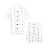 Engine Piston Background Pattern Print Design 01 Men's V-Neck Short Pajama Set