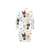 Cute Chihuahua dog pattern Men's Long Sleeve Belted Night Robe