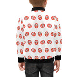 Daruma japanese wooden doll pattern Kids' Boys' Girls' Bomber Jacket