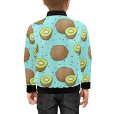 Kiwi blue background Kids' Boys' Girls' Bomber Jacket