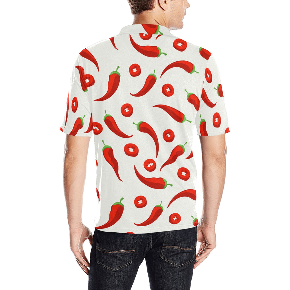 Chili pattern Men's All Over Print Polo Shirt