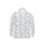 Bull Terrier Pattern Print Design 01 Men's Long Sleeve Polo Shirt