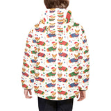 Corgi Christmas Pattern Kids' Boys' Girls' Padded Hooded Jacket