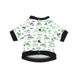 Chameleon lizard succulent plant pattern All Over Print Pet Dog Round Neck Fuzzy Shirt