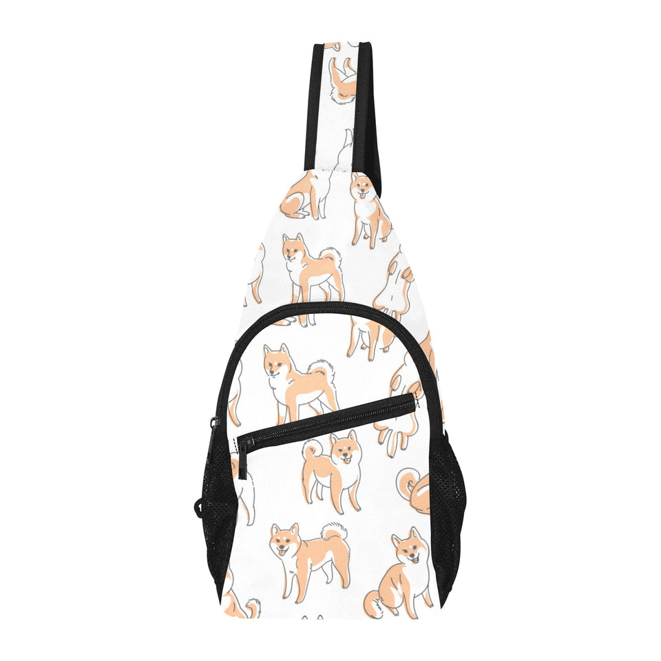 shiba inu dog pattern All Over Print Chest Bag