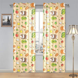 Guinea Pig Pattern Print Design 05 Gauze Curtain