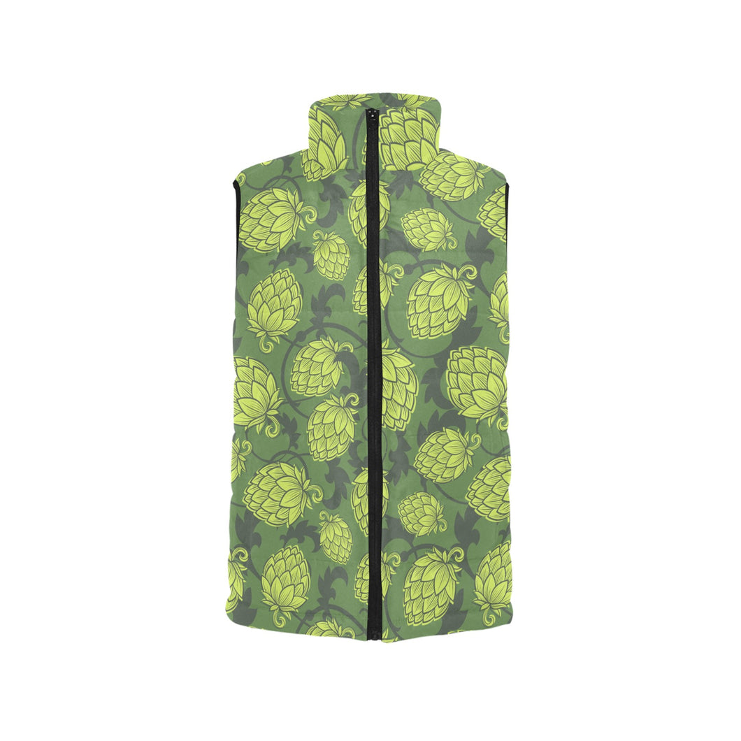 Hop pattern Hop cone background Men's Padded Vest