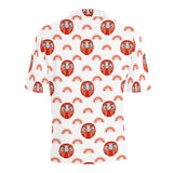 Daruma japanese wooden doll design pattern Men's All Over Print Polo Shirt