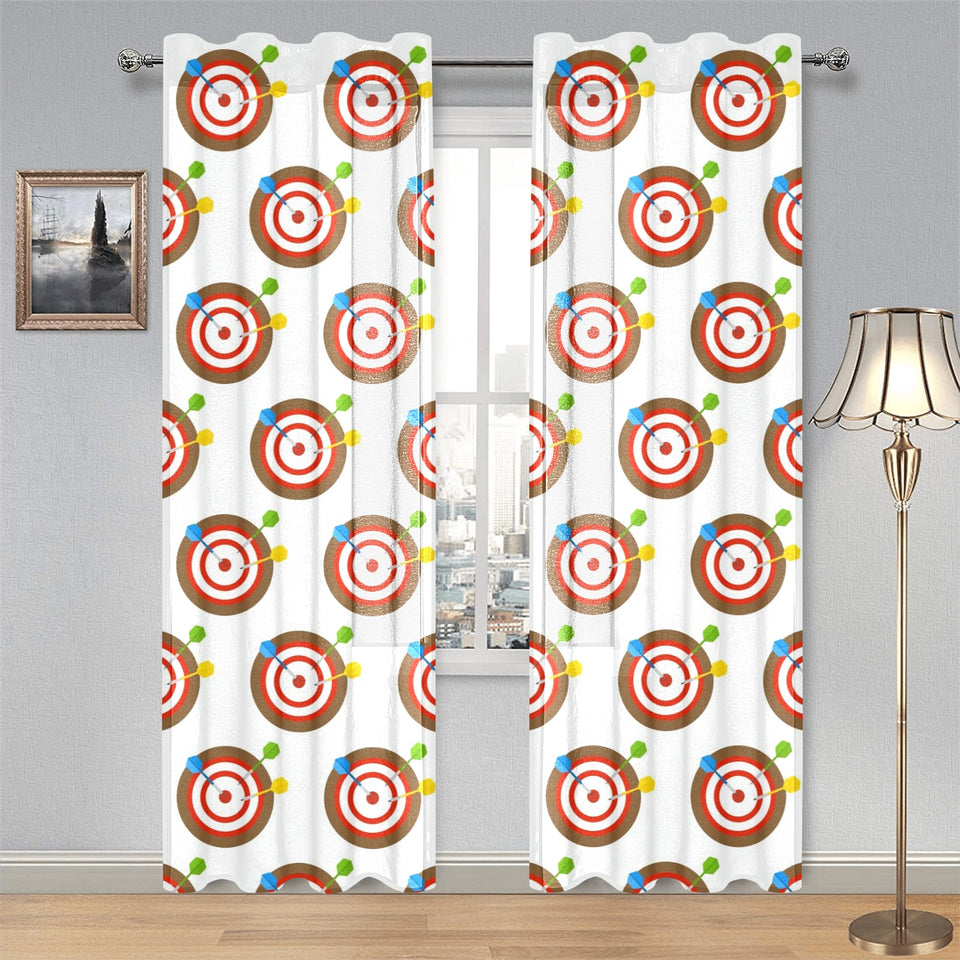 Darts Pattern Print Design 04 Gauze Curtain