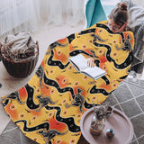 Kangaroo Australian aboriginal art pattern Blanket Robe with Sleeves