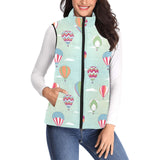 Hot Air Balloon design Pattern Women's Padded Vest