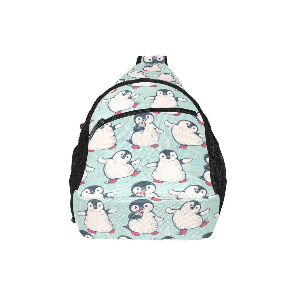 Cute Penguin pattern All Over Print Chest Bag
