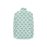 Kangaroo pattern background Women's Long Sleeve Polo Shirt