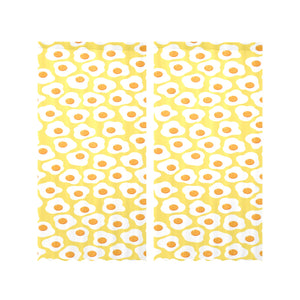 Fried Eggs Pattern Print Design 05 Gauze Curtain