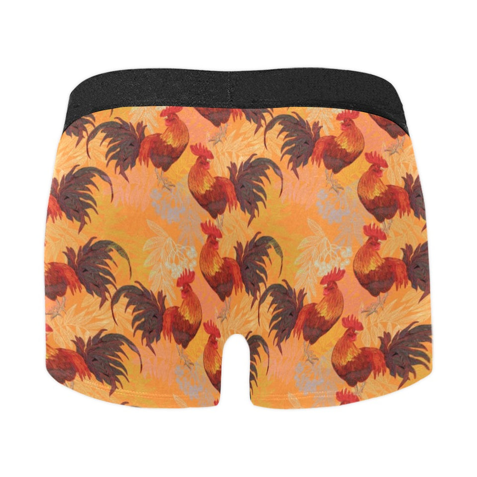 red rooster chicken cock pattern Men's All Over Print Boxer Briefs Men's Underwear