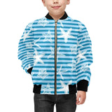 Starfish blue blackground Kids' Boys' Girls' Bomber Jacket