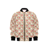 English Bulldog Pattern Print Design 05 Kids' Boys' Girls' Bomber Jacket