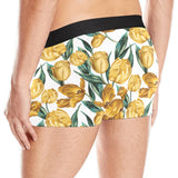 yellow tulips pattern Men's All Over Print Boxer Briefs Men's Underwear
