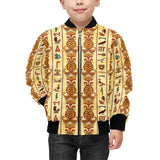 Egypt Hieroglyphics Pattern Print Design 04 Kids' Boys' Girls' Bomber Jacket