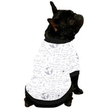 Math Pattern Print Design 03 All Over Print Pet Dog Round Neck Fuzzy Shirt
