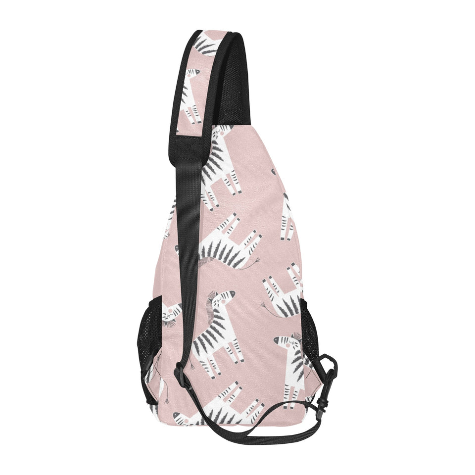 Cute zebra pattern All Over Print Chest Bag