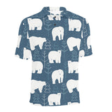 polar bear mother her child pattern Men's All Over Print Polo Shirt