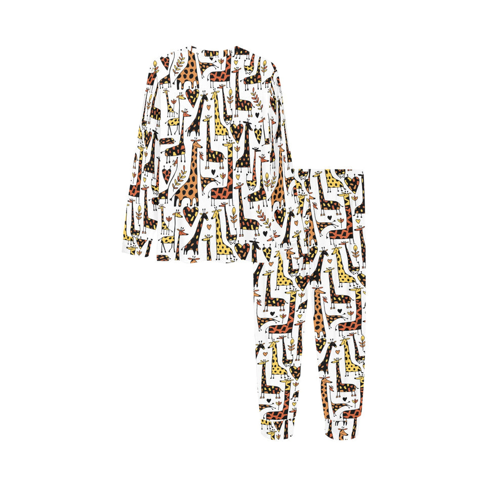 Giraffe Pattern Print Design 05 Kids' Boys' Girls' All Over Print Pajama Set