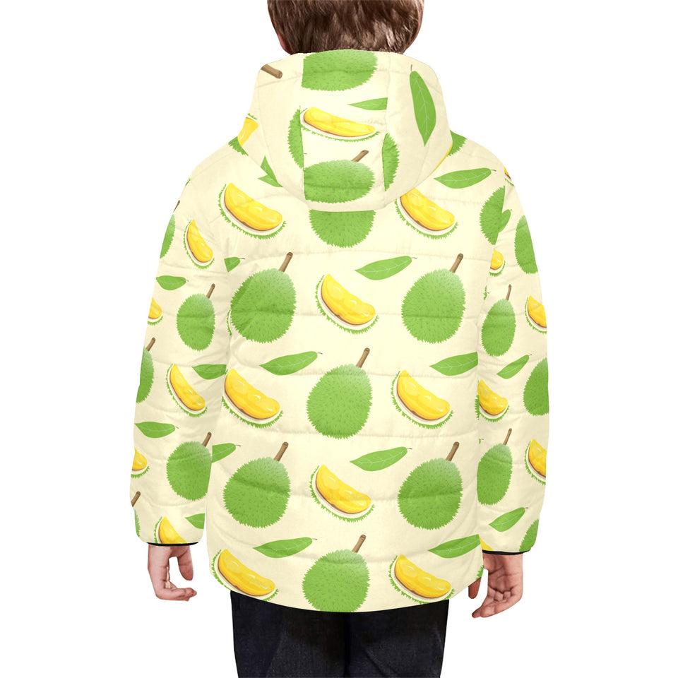 Durian pattern Kids' Boys' Girls' Padded Hooded Jacket