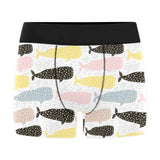 Whale dot pattern Men's All Over Print Boxer Briefs Men's Underwear