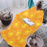 Sun orange background Blanket Robe with Sleeves