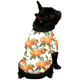 Oranges pattern background All Over Print Pet Dog Round Neck Fuzzy Shirt