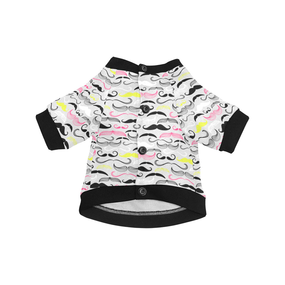 Mustache Beard Pattern Print Design 02 All Over Print Pet Dog Round Neck Fuzzy Shirt