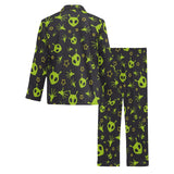 Alien Pattern Print Design 02 Men's Long Pajama Set