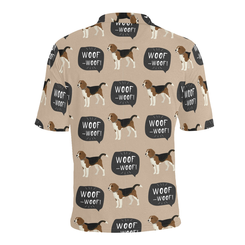 Beagle pattern Men's All Over Print Polo Shirt