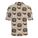 Beagle pattern Men's All Over Print Polo Shirt