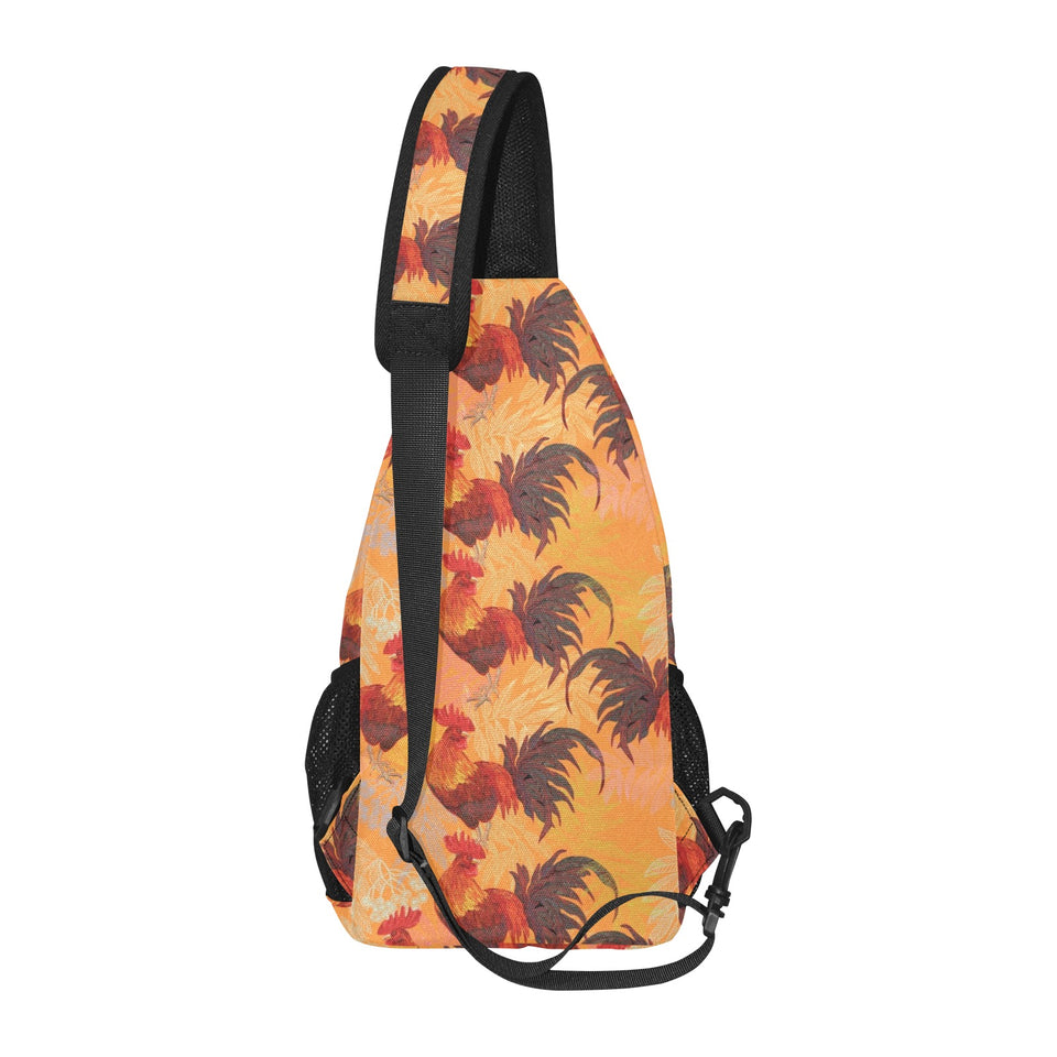 red rooster chicken cock pattern All Over Print Chest Bag