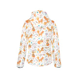 cute tribal fox pattern Women's Padded Hooded Jacket