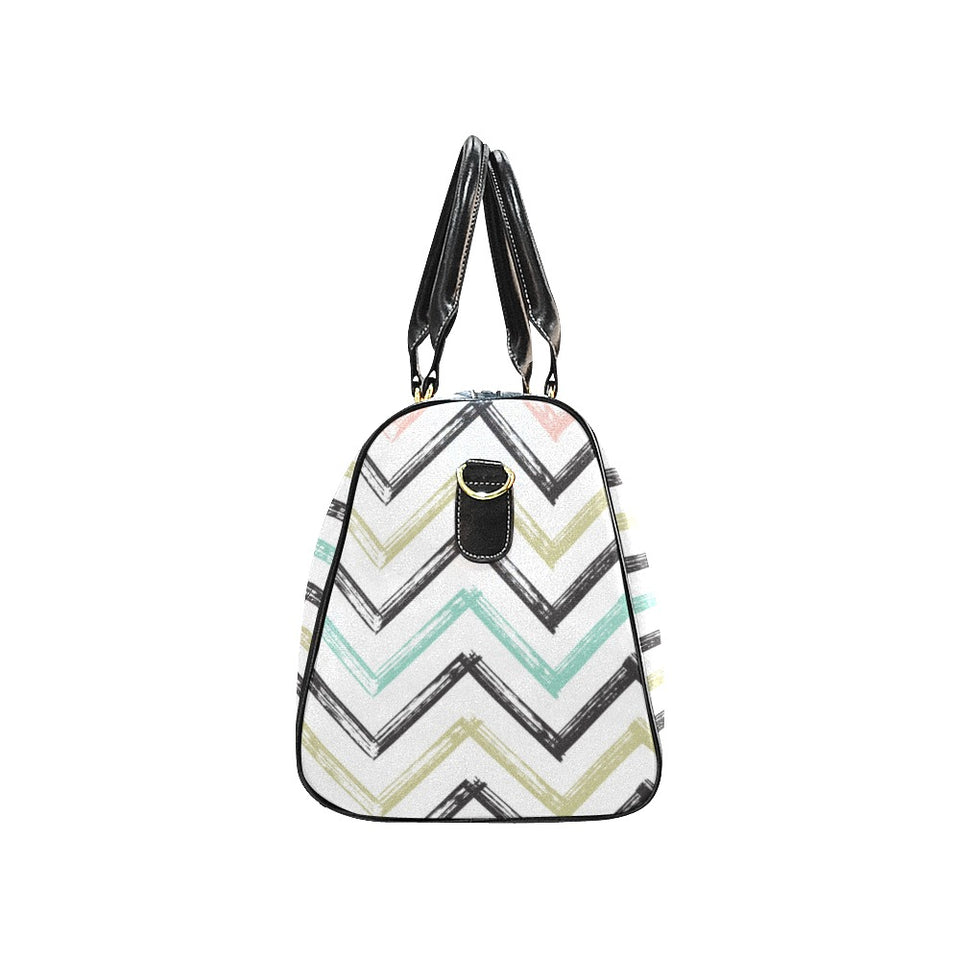 zigzag chevron paint pattern Travel Bag