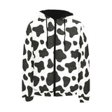 Cow skin pattern Men's Padded Hooded Jacket