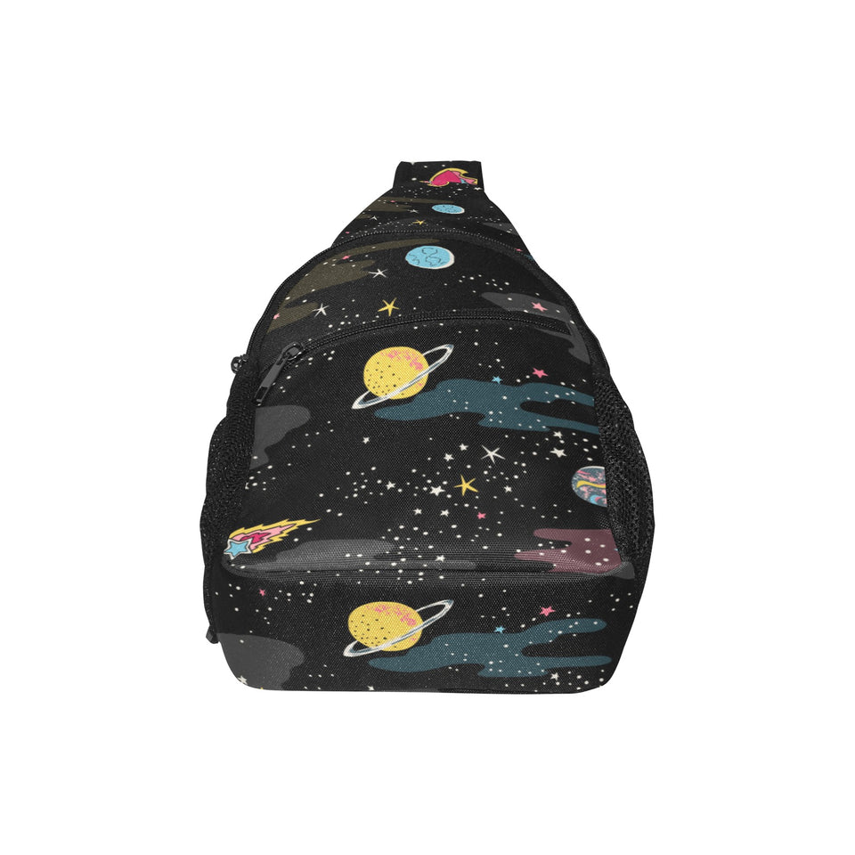 space pattern All Over Print Chest Bag