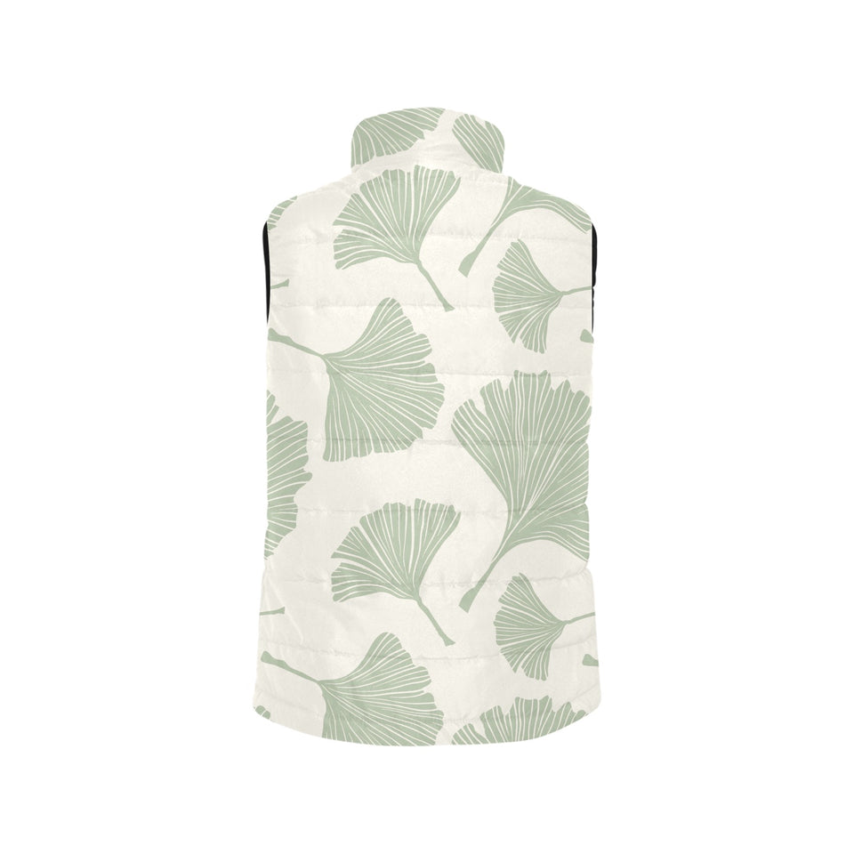 Ginkgo leaves pattern Women's Padded Vest