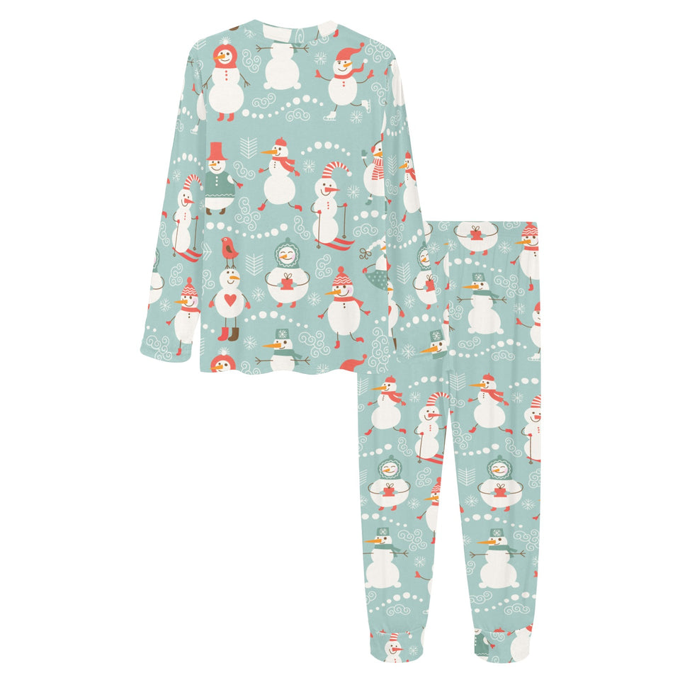Cute snowman pattern Women's All Over Print Pajama Set