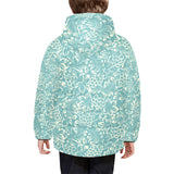 Classic Hand drawn Grape pattern Kids' Boys' Girls' Padded Hooded Jacket