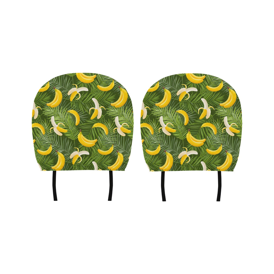 Banana Palm Leaves pattern Car Headrest Cover