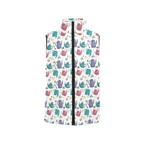 Tea pots Pattern Print Design 05 Men's Padded Vest