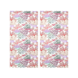 Coral Reef Pattern Print Design 03 Gauze Curtain