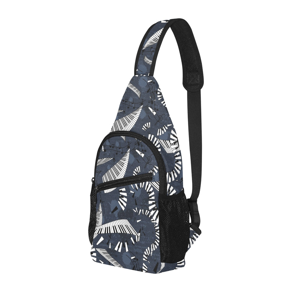 Piano Pattern Print Design 02 All Over Print Chest Bag
