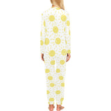 hand drawn sun pattern Women's All Over Print Pajama Set
