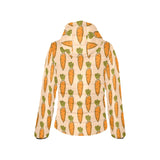 Carrot Pattern Print Design 04 Women's Padded Hooded Jacket