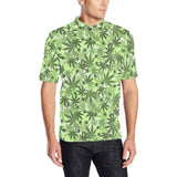 Canabis Marijuana Weed Pattern Print Design 01 Men's All Over Print Polo Shirt